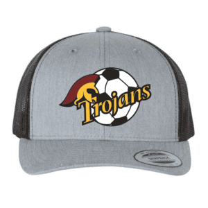 6606 Yupoong Adult Retro Trucker Cap - Heather Grey/Black