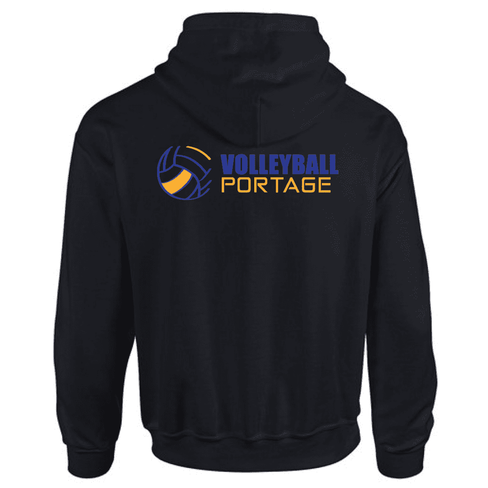 G185 Gildan Heavy Blend 8 oz., 50/50 Hooded Sweatshirt - Black - Image 2