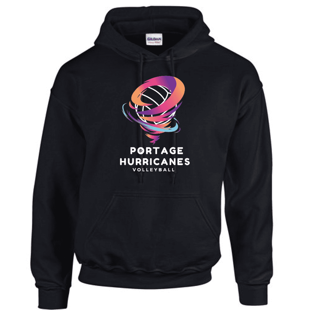 G185 Gildan Heavy Blend 8 oz., 50/50 Hooded Sweatshirt - Black