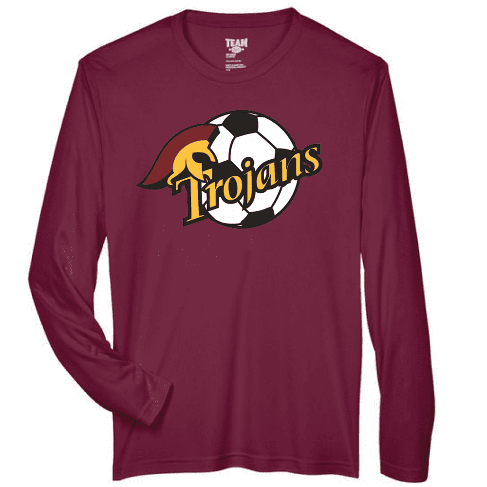 TT11L Team 365 Performance Long Sleeve Shirt - Sport Maroon