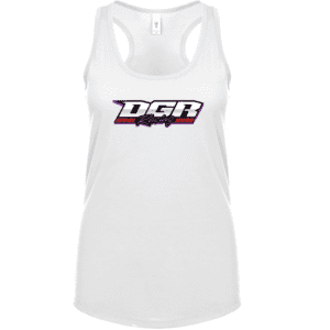 N1533 - Next Level Apparel Ladies' Ideal Racerback Tank - White (Purple Logo)