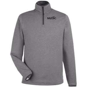 CE73 Core365 Men's Venture Heathered Stripe Quarter-Zip - Pullover - Black/White