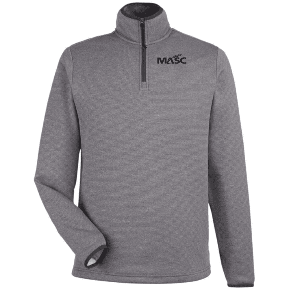 CE73 Core365 Men's Venture Heathered Stripe Quarter-Zip - Pullover - Black/White