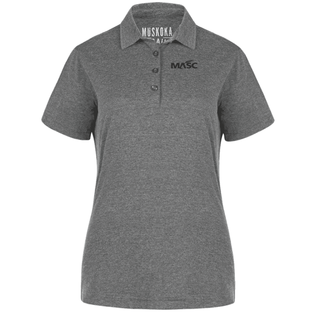 S05751 CSW Muskoka Trail Ladies' Fairway Poly/Cotton Polo - Melange Charcoal