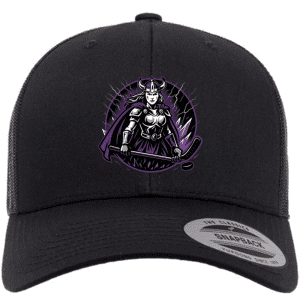 6606 Yupoong Adult Retro Trucker Cap - Black